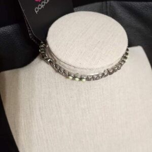 Living in the Pasture-Green. Stretch Bracelet. New